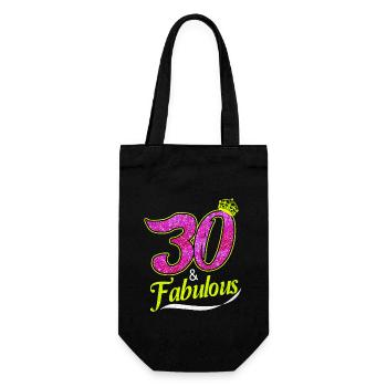 30 Geburtstag - Geschenkbeutel für Flaschen - Schwarz - Vorne