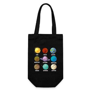 Planet galaxy solar system universe - Gift Bag for Bottles - black - Front