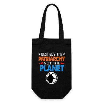 Climate Change Earth Day Environmental Protection Eco Organic Earth - Gift Bag for Bottles - black - Front