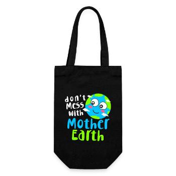 Climate Change Earth Day Environmental Protection Eco Organic Earth - Gift Bag for Bottles - black - Front