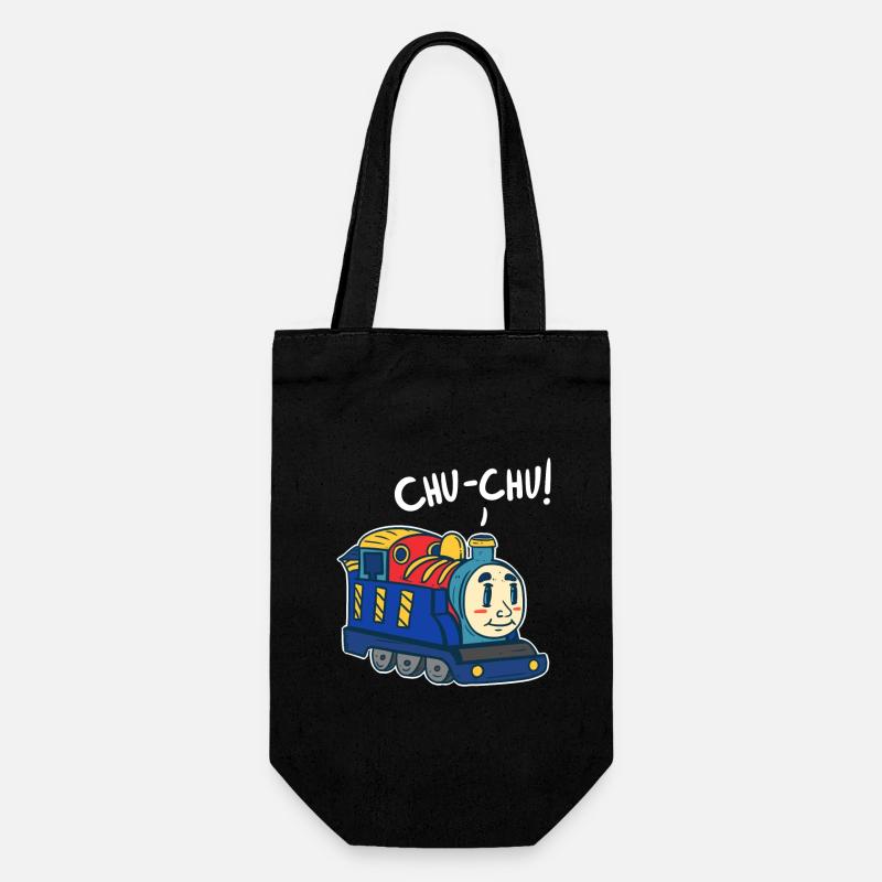 Train - Gift Bag for Bottles - black
