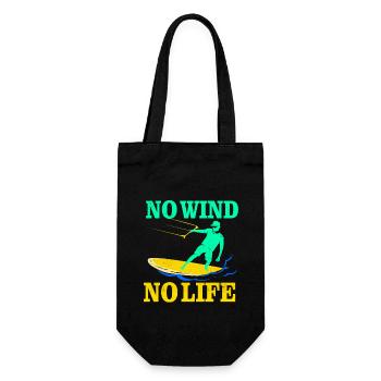 Kiteboard - Geschenkbeutel für Flaschen - Schwarz - Vorne