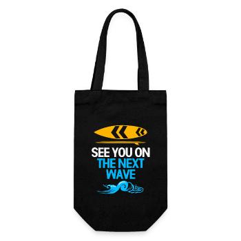 Kiteboard Kite Kiteboarding Gift Kitesurfer - Gift Bag for Bottles - black - Front