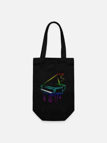 Piano - Geschenkbeutel für Flaschen - Schwarz