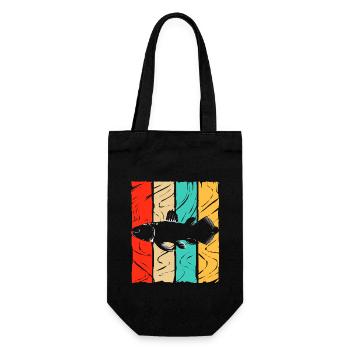 Coelacanth Extinct Fossil Fish Gift - Gift Bag for Bottles - black - Front