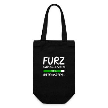 Furz Laden 90% Blähungen Blähung Furzen Lustig - Geschenkbeutel für Flaschen - Schwarz - Vorne