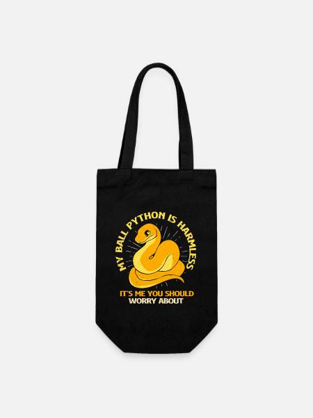 Python - Geschenkbeutel für Flaschen - Schwarz