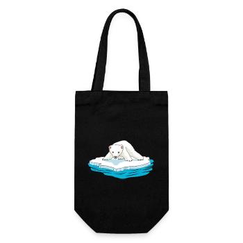 Polar Bear Polar Bears Animals Bear Children Baby - Gift Bag for Bottles - black - Front