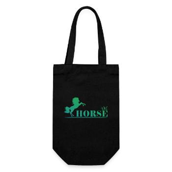 Horse - horse - Gift Bag for Bottles - black - Front