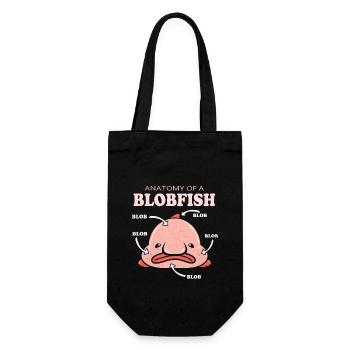 Blobfish - Gift Bag for Bottles - black - Front