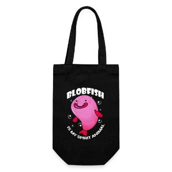 Blobfish - Gift Bag for Bottles - black - Front