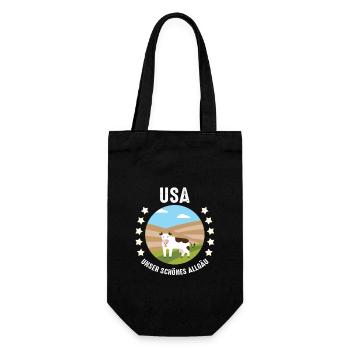 Urlaub im Allgäu Unser schönes Allgäu - Geschenkbeutel für Flaschen - Schwarz - Vorne