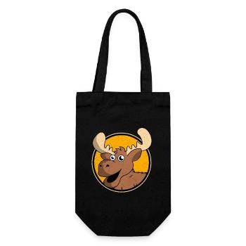Elch - Geschenkbeutel für Flaschen - Schwarz - Vorne