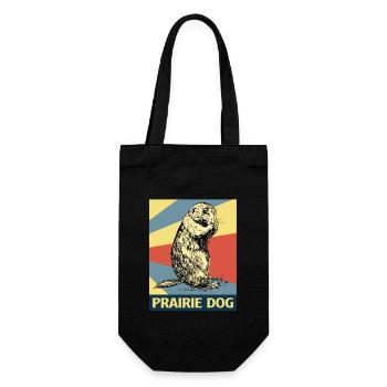 Ground Squirrel Prairie Dog Marmot Prairie Rodent - Gift Bag for Bottles - black - Front