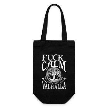 Fuck Calm - Viking Battle Valhalla Axe - Gift Bag for Bottles - black - Front