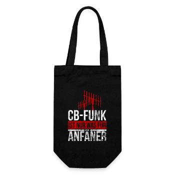 CB-Funk Funker Funktstation Amateurfunker - Geschenkbeutel für Flaschen - Schwarz - Vorne