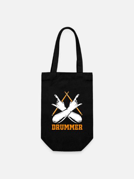Schlagzeuger Drummer Musik Instrument Trommel Band - Geschenkbeutel für Flaschen - Schwarz