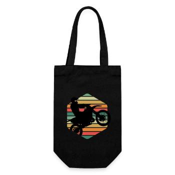 Retro Old School Motorcycle Gift T-Shirt - Gift Bag for Bottles - black - Front