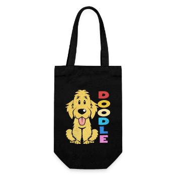 Doodle - Gift Bag for Bottles - black - Front