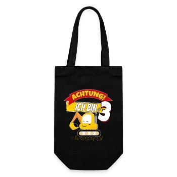Kinder 3. Geburtstag Shirt Bagger Jungen 3 Jahr - Geschenkbeutel für Flaschen - Schwarz - Vorne