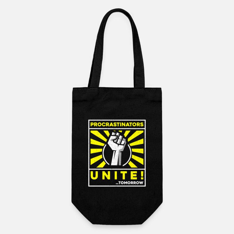 procrastinators s'unissent demain - Sac à bouteille - noir