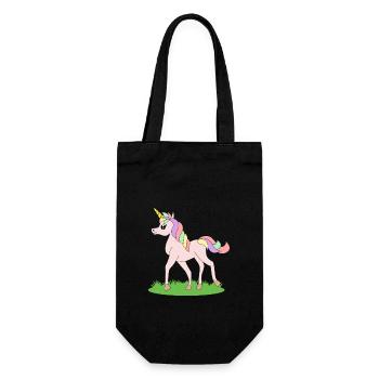 Licorne fantaisie cheval idée cadeau - Sac à bouteille - noir - Devant