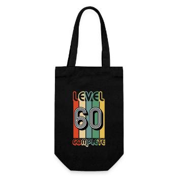 60 Jahre Geburtstag Opa Großvater Geschenk - Geschenkbeutel für Flaschen - Schwarz - Vorne