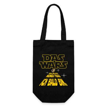 DAS WARS der Sklave meiner Frau ich bald bin JGA - Geschenkbeutel für Flaschen - Schwarz - Vorne