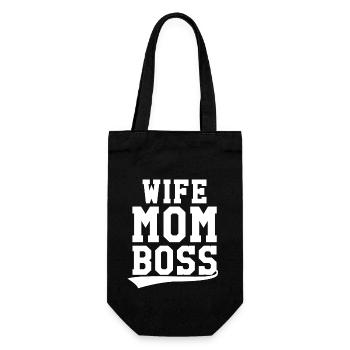 Best Mom - Gift Bag for Bottles - black - Front