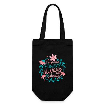 Flowers Florist Floristry Florist Saying - Gift Bag for Bottles - black - Front
