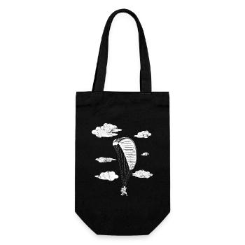 Paraglider paraglider pilot gift - Gift Bag for Bottles - black - Front