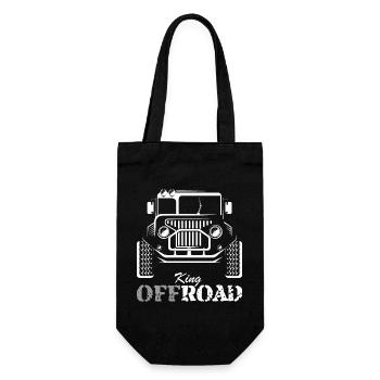 Offroad 4x4 Auto Truck SUV Gelände Wagen Symbol - Geschenkbeutel für Flaschen - Schwarz - Vorne
