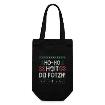 Ho Ho Hoit dei Ugly Sweater Gift X-Mas - Gift Bag for Bottles - black - Front