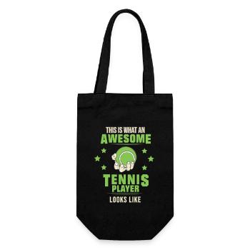 Balle de tennis joueur de tennis cadeau club main - Sac à bouteille - noir - Devant
