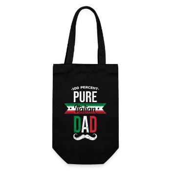 Italie Meilleur père fête des pères parents italiens - Sac à bouteille - noir - Devant