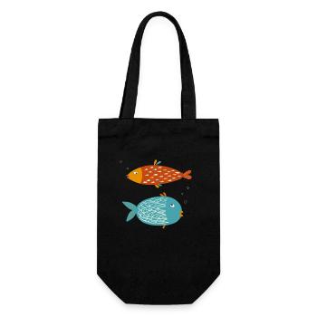 Sarkastischer Fisch - Geschenkbeutel für Flaschen - Schwarz - Vorne