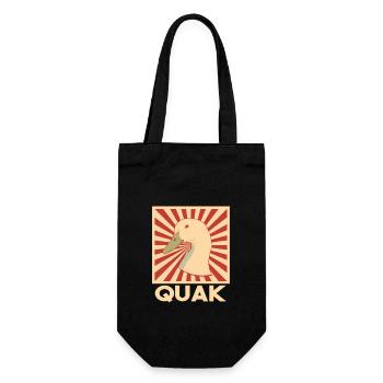 T-shirt de canard rétro quak - Sac à bouteille - noir - Devant