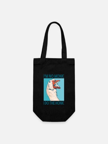 Ich bin kein Mönch ich hupe lustige Gans mit honk - Geschenkbeutel für Flaschen - Schwarz