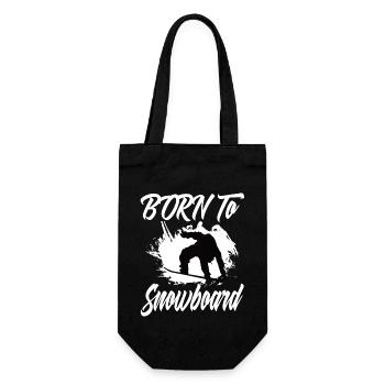 Snowboard Born to Snowboard Snowboarding Snowboard - Gift Bag for Bottles - black - Front