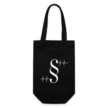 Law student attorney - Gift Bag for Bottles - black - Front