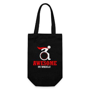 Cadeau pour personnes handicapées en fauteuil roulant - Sac à bouteille - noir - Devant
