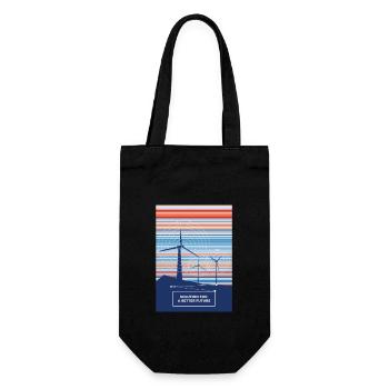 Wind energy solution for a better future - Gift Bag for Bottles - black - Front