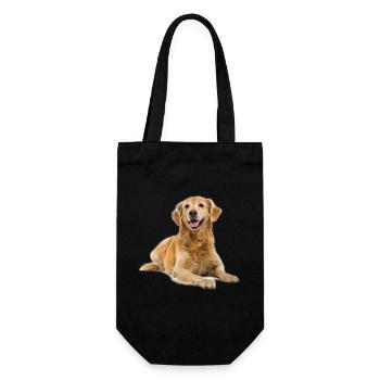 Tolle Golden Retriever Geschenke - Geschenkbeutel für Flaschen - Schwarz - Vorne