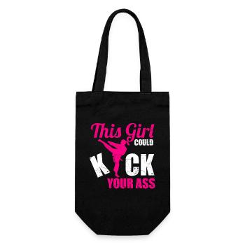 Karaté fille arts martiaux arts martiaux femmes cadeau - Sac à bouteille - noir - Devant
