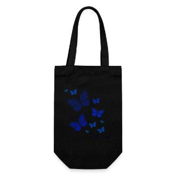 Butterfly Butterfly Butterfly children - Gift Bag for Bottles - black - Front