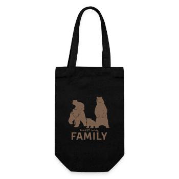 Meet my family - Gift Bag for Bottles - black - Front