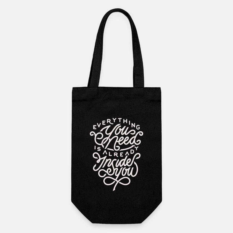 Motivation motivational quote - Gift Bag for Bottles - black