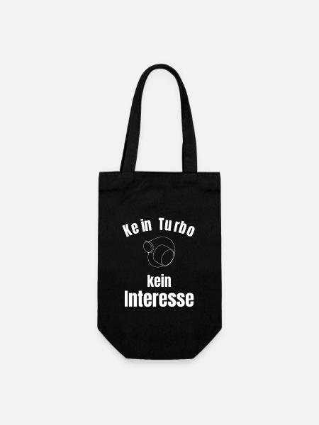Kein Turbo Kein Interesse - Geschenkbeutel für Flaschen - Schwarz