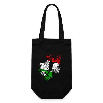 Italian flag football - Gift Bag for Bottles - black - Front
