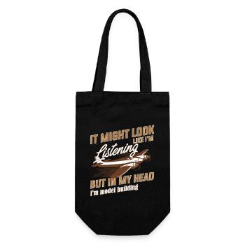 model airplane - Gift Bag for Bottles - black - Front